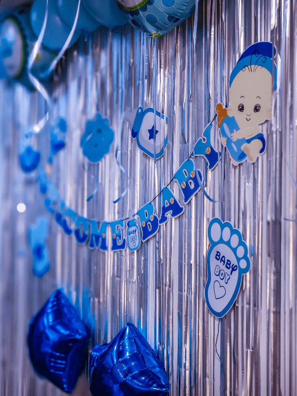 welcome baby boy balloon decoration 1