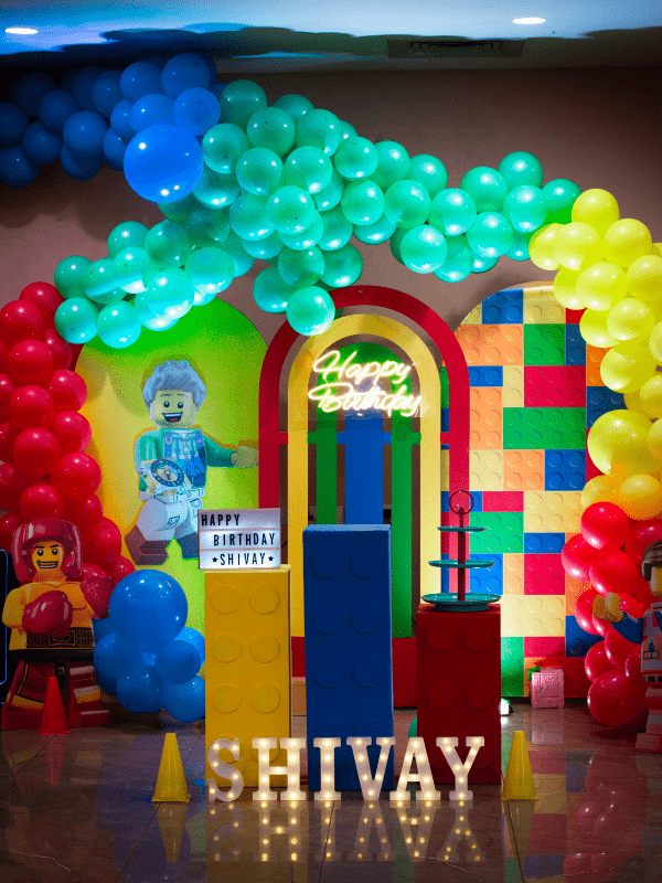 lego theme birthday decoration